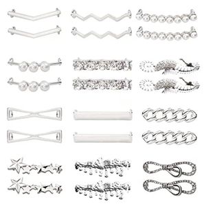 Blanda slumpmässigt skodelar Tillbehör Shoelaces Clips Decorations Charms med Rhinestones Faux Pearl Fashion Accessory Gift för Sneakers och Casual Jlldvv