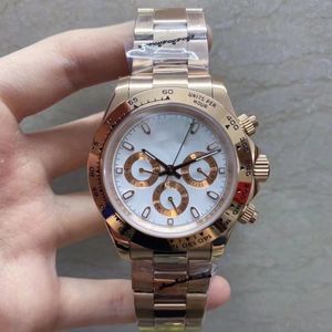 Zegarki designerskie Rolx Nowa wersja męskie zegarki Czarna tarcza 40 mm 116508 116505 116503 18k żółte złoto bransoletka ze stali nierdzewnej ETA2813 Automatyczne chron xtevv