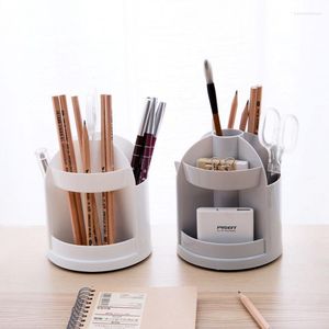 Förvaringslådor BINS DESKTOPPLAPPLAPPLATS PEN HÅLLER MULTI-FUNCTION BOX Creative Office Supplies Student Stationery Tube