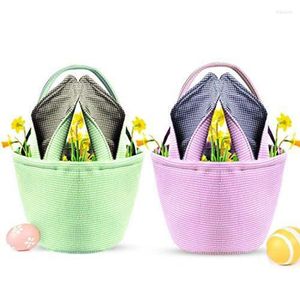 Enrole de presentes, videiras de cesta de páscoa por atacado de caça a ovos com ouvido 4 cores para happy decorationgift wrapgift