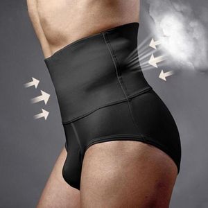 Cuecas masculinas com controle de barriga modelador de cintura alta modelador de corpo de compressão modelador de queimadura BuLifter calcinha de emagrecimento