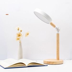 Tischlampen Nordic Led Eisen Holz Lampe Schlafzimmer Nacht Schreibtisch Moderne Stand Leuchten Studie Lesen Wohnzimmer DecorTable