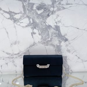 Luxries Bags Lady Evening Bag Designer Rectangular Rhinestone Shoulderbag Bag Fashion Dinner Crossbag Simple Purse Women