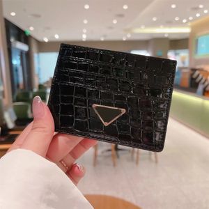 Wholesale Fashion Credit Woman Card Holders Mini Wallet High Quality Genuine Leather Men Designer Pure Color Card Holder Double Sided With Box