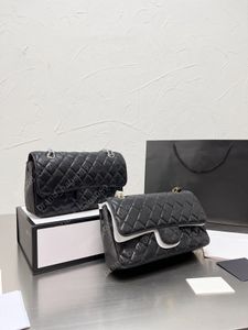 Borse da donna con patta a catena classica da donna Borsa a tracolla da donna all'ingrosso con tracolla a tracolla Borse Borse originali originali importate in caviale Totes in vera pelle