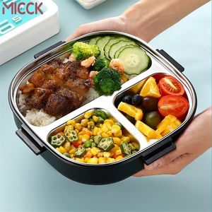 Micck lancheira de aço inoxidável para criança New Lanch Box 2019 Acessórios de cozinha Bento Box Refeição Preparação de alimentos armazenamento T200111