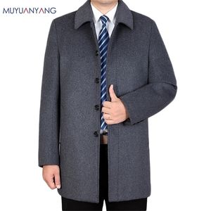 Mu Yuan Yang Winter Men S 모직 재킷은 Collar Man Wool Overcoat 캐주얼 남자 재킷 큰 Siz LJ201110