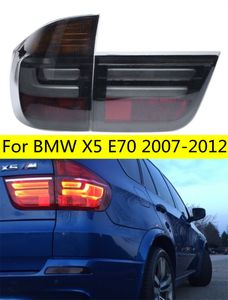 Bilstyling bakljus för BMW X5 2007-2012 E70 Upgrade LED Daytime Running Driving Light Dime Taillight Reverse and Brake