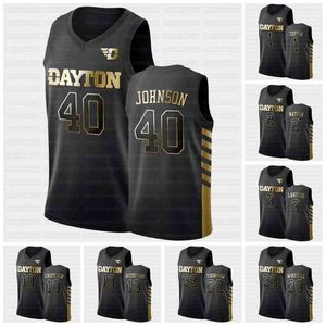 CEOC202 Dayton Flyers NCAA Black Golden Edition Jersey 0 Rodney Chatman 1 Obi Toppin Watson Landers Crutcher Antetokounmpo Tshimanga Mikesell Cohill