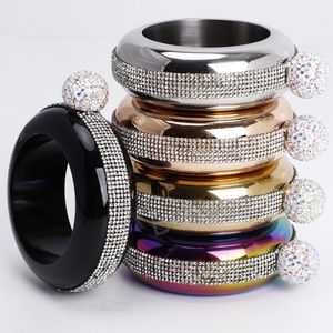 Frasco de aço inoxidável Rhinestone Strass Pulseira Quadrilhas 35oz Portátil Flagon Flagon Bangle Vodka Whiskey Whisky Garrafa de Álcool BH6438 TYJ