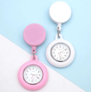 Nurse Pocket Watches New Pink Cute Candy Clip-on Fob Brooch Pendant Hanging Quartz Clock Adjustable Watch For Medical Doctor