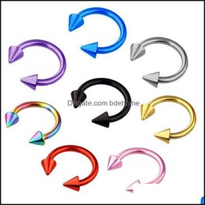 Wholesale titanium piercings ear for sale - Group buy Plugs Tunnels Body Jewelry Titanium Ear Piercing Nose Rings Helix Piercings Labret Septum Lip Eyebrow Cbr New Drop Delivery Lrgfa