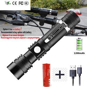 New Modes Multi-function USB Charging Ultra Bright XM-L T6 LED Lamp With Flashlight LED Bead Waterproof Zoomable Torch 3 Lighting