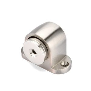 1Set Türstopper aus Zinklegierung, Guss, leistungsstarker Boden-Hardware-Halter, Satin-Nickel-Tür, magnetischer Türstopper, gebürstet, G7E2 201013