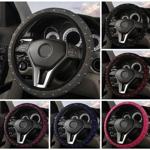 Steering Wheel Covers Multi-color Full Diamond-studded Cover No Inner Ring Elastic Non-slip Car Grip For 308 -GETZSteering CoversSteering Co