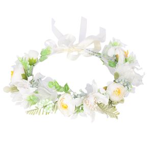 Floral Hair Band Girl Flower Wreath Headband Halo Head pieces Crown Garland Headpiece Festival Wedding Party Q170b