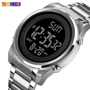 SKMEI Digital 2 Time Męskie Zegarki Moda LED Mężczyźni Digital Wristwatch Chrono Odliczanie Godzina alarmowa dla Mens Reloj Hombre 1611 220407