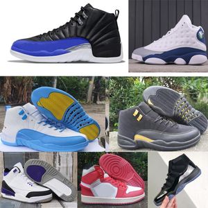 12s men Basketball Shoes 11 Cherry 3 Dark Iris White University Blue 12 Black Taxi UNC 13 French Blue 1 High OG outdoor Sports Sneakers Metallic Silver With Box