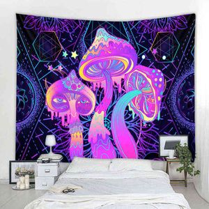 Psychedelic Mushroom Tapestry Mandala Bohemian Gypsy Witchcraft J220804