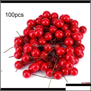 Decorazioni natalizie Forniture per feste festive Giardino domestico Drop Delivery 2021 Artificiale Red Holly Berry Stame Decorazione fai da te Nhb6198 D4Kuq