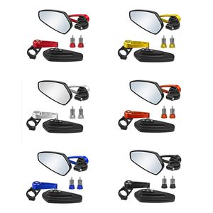 On Sale 7/8" 22mm 2022 New Motorcycle Rearview Mirrors Universial Moto Bike Aluminum Bar End Mirror Scooter Motocross Motorbike Handlebar Back Side Rearview Mirrors