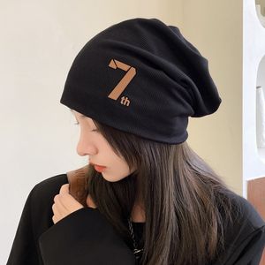 New all-match cold hat women's big head circumference Baotou knitted wool hats ladies winter fashion design sense casual fashion and warmth