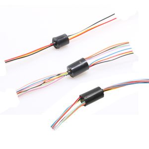 1PCS 1A 4/8/12 Channel Circuit Conductive Slipring Micro Rotary Connector Rotating Sliprings Electric Collect Ring 8.5mm Dia for Power Signal Transmission