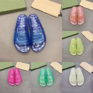 Designer Luxus Frauen Hausschuhe Jelly Damskie Leder Gummi Sandalen Sexy Slides Sommer Mujer Weiche Mode Schuhe