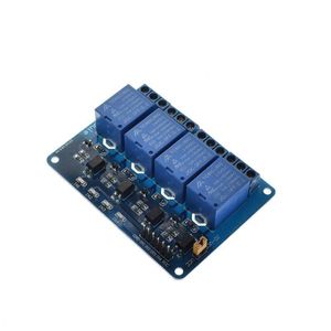 Integrerade kretsar 10st 4 Way Relay Module 5V 12V 24V 4 kanalarm PIC AVR DSP elektronisk 4-kanal