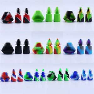 Smoking Colorful Multifunction Size Silicone Glass Bong Hookah Filter Bottle 3IN1 Seal Swaying Clean Caps Cover Kit Oil Rigs Straw Seal Cleaning Holder Tool