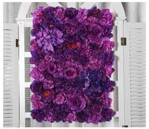Декоративные цветы венки 60x40 см искусственные шелковые цветочные панели, розы, пионы, гортензия цветочный фон для свадебной вечеринки стена декора
