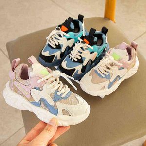 Dzieciowe moda buty dziecięce tenisowe buty do biegania dla dziewcząt miękkie lekkie, swobodne trampki dla dzieci chłopiec sneakers g220527