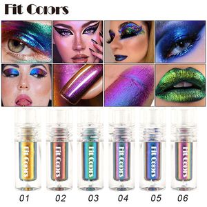 Fit Colors 6 colors Optical Chameleon Eye Shadow Shiny Pearly Liquid Highlight Film Forming Glitter Eyeshadow