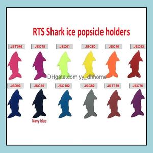 Ice Cream Tools Kitchen Kitchen Dining Bar Home Garden Neoprene Pop Protect Holder Case Shark Shape Popsicle Prot Dhb7P