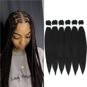 Pre-stretched Easy Braids Hair 26 Inch Professional Itch Free Hot Water Setting Synthetic Fiber Ombre Yaki Texture Braid Extensions