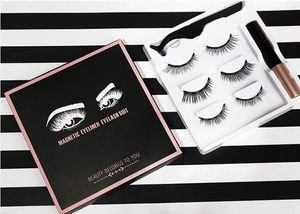 Wielokrotnego użytku Ręcznie wykonane Magnesyki 3D Rzęsy Grube Naturalne Nie Klej Potrzebne magnesy Fake Lashes Rozszerzenia Łatwe noszenie akcesoriów do makijażu dla oczu DHL