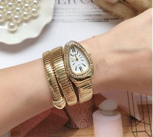 WAT2346 Fashion New Ladies quartz Watch INS Steel Band Bracelet snake shape USs Korean Version Trend Student Quartz wristWatch