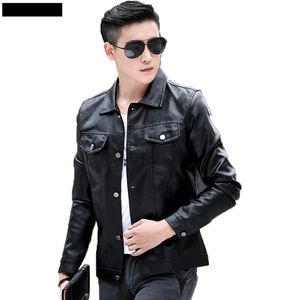 PU Leather Mens Jacket Fleece Green Stand Stand Collar Zipper casual Motocicleta Male L220801