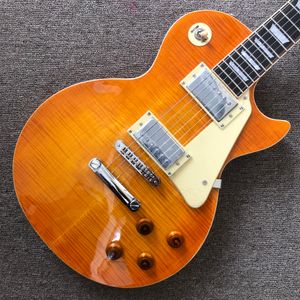 Wholesale frets and necks resale online - LP electric guitar Rosewood fingerboard One piece of body and neck frets binding Tune o Matic bridge Honey burst maple top Solid mahogany guitar