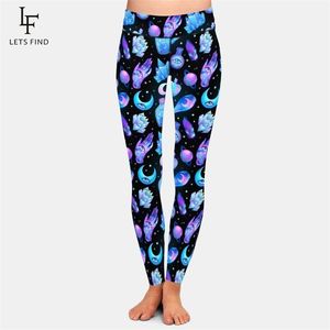 LetSpind New Magic Design Fomens Leggings Banns High Wiast Plus Size Polyester Women Sexy Fitness Leggings 201014