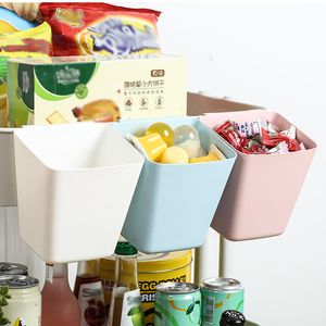 Voltar Pendurado Cesto De Armazenamento Snacks Organizador Cozinha Vegetal Temperário Tailages Cestos Plástico Pendurado Organizadores Caixa BH6336 TYJ