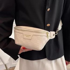 Mulheres designers elegante xadrez couro do plutônio novos sacos de cintura para mulheres pacotes de cintura elegante fanny pacote alça larga crossbody saco de peito g2239p