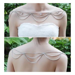 Cadenas Cabilar de hombro nupcial hecho a mano Joyería de cuello de talla grande Accesorios de boda para mujeres Women Brides Wrapchains