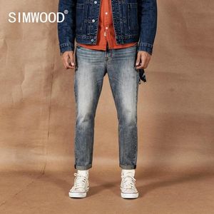 siwmood spring anklelenged jeans men cratchatedデニムズボンリッピングビンテージウォッシュパンツプラスジーンホンブレ190360 201111
