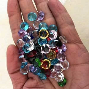 10MM 80pcs Dimeter Crystal Diamond Rainbow Glass Beads Feng Shui Sphere Crystals Decorative Craft Gift Wedding Home Vase Decor Y200106