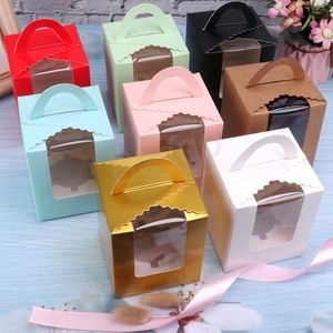 Christmas Apple Gift Packaging Box Cupcake Pudding Package Boxes Kitchen Baking Cake Storage Case Festival Gifts Decoration Box BH6422 WLY