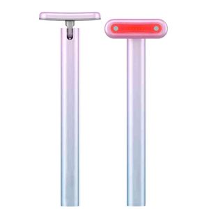 4 in 1 Facial Skincare Tool Red Light Therapy For Face Neck EMS Microcurrent Massage Anti-Aging Skin Tightening Beauty Wand220429