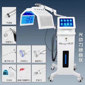Multi-functional 8 in 1 Oxygen hydro facial Lifting Microdermabrasion Diamond beauty Equipment with PDT LED Light Therapy Machine