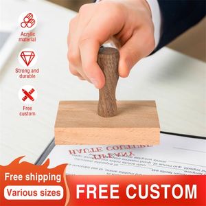 Personalized Seal Stamp Wood Custom For Cards lopes Wedding Invitations Gift Packaging Scrapbooking 220702