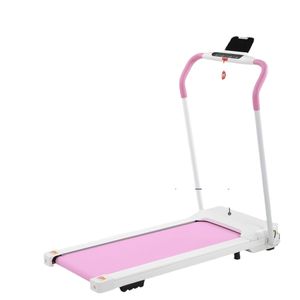Fällbar Treadmil med Pad / Telefon Rack Run Walk LED Folding Electric Walking Treadmill Gym Running Fitness Exercise Utrustning